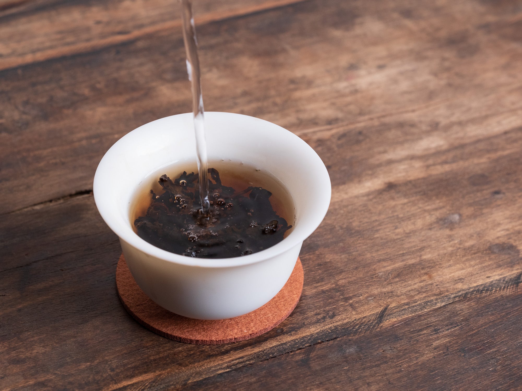 Infusion de te Oolong Dong Ding heavy charcoal roasted
